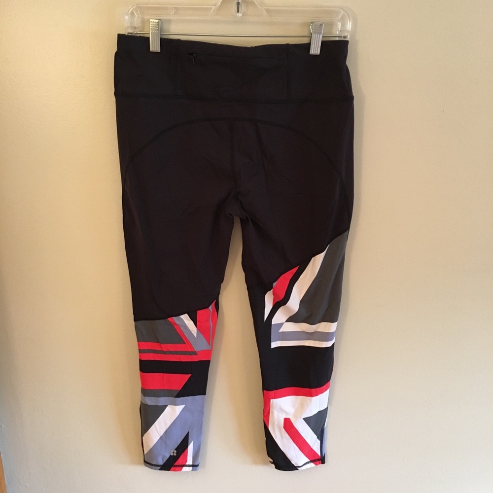 Sweaty Betty black patterned workout leggings L